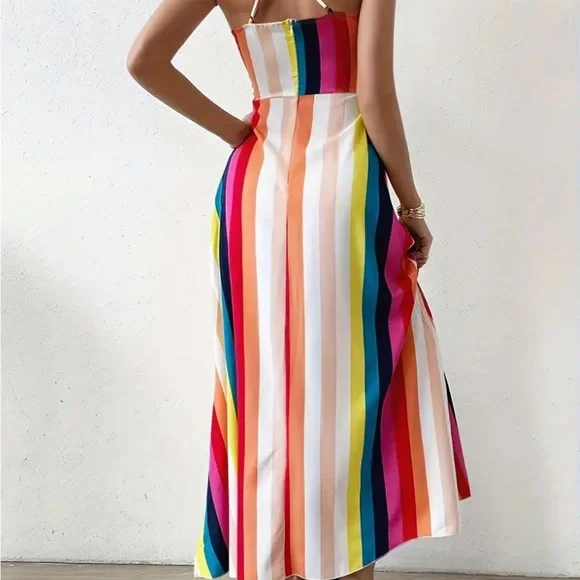 New, striped maxi dress - Picture 3 of 5